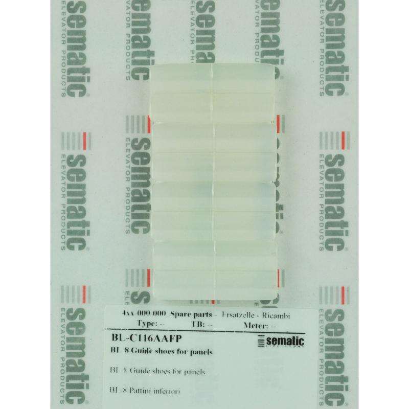 BL-C116AAFP | 8 X GUIDE SHOE FOR PANELS (FOR SILL WITH 10MM GROOVE)