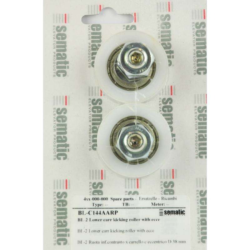 BL-C144AARP | 2 X LOWER CARRIAGE KICKING ROLLER D.38MM WITH ECCENTRIC