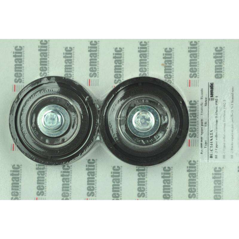 BL-C144AATA01 | 2 X UPPER ROLLER FOR CARRIAGE D.74MM (EXTERNAL), NYLON PA 66 CLADDED POLYURETHANE